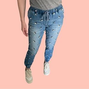Disney Parks Mickey Mouse Denim Jogger Pants